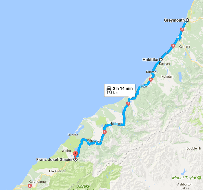 greymouth to franz