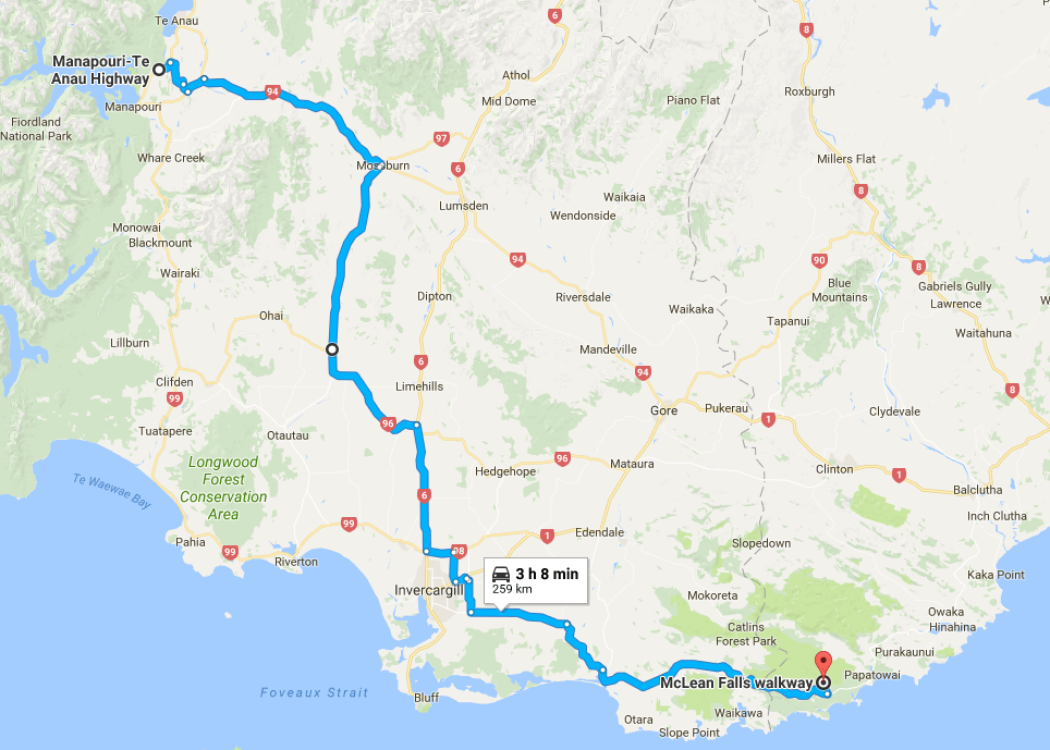 manapouri to McLean Falls