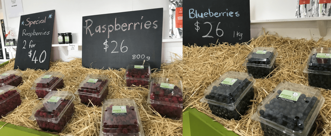 raspberry n blueberries